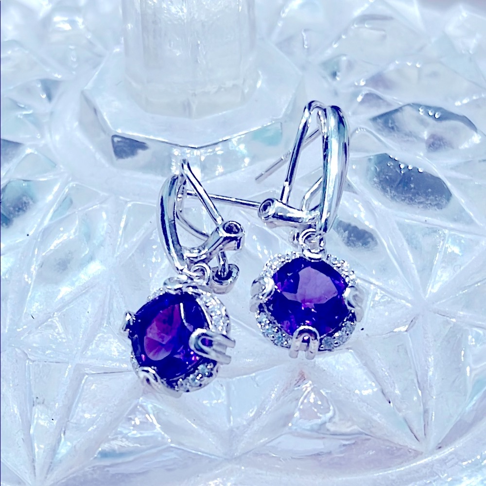 Amethyst 14KGP Earrings